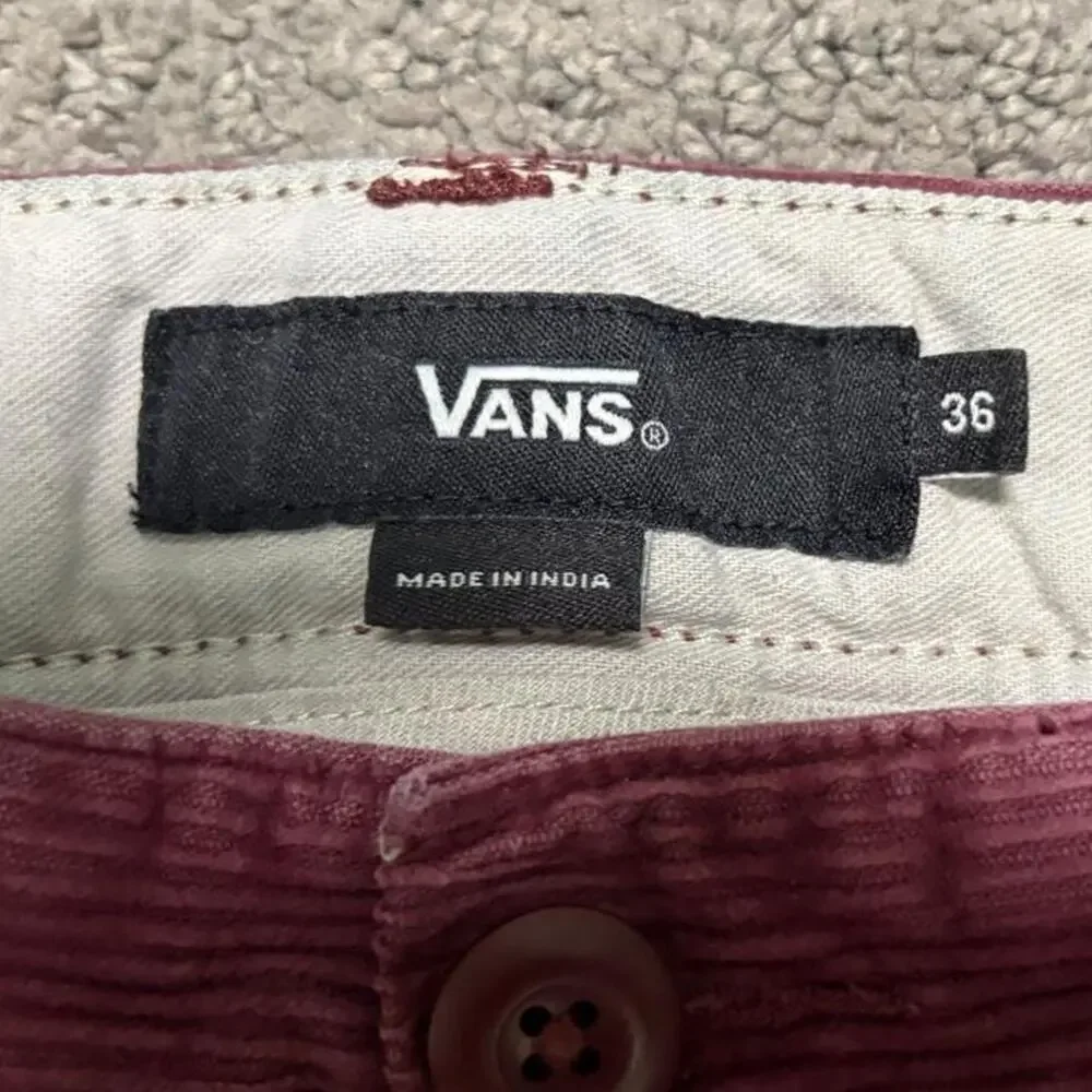 Purple red corduroy cargo pants